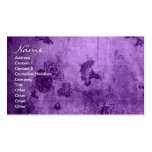 Texture florale vintage pourpre d'affaires carte de visite