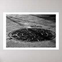 Texture Study of Night-time Sightwalk Print