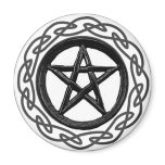 Textured Celtic Pentacle Fridge Magnets