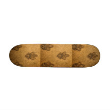 Textured French Fleur de Lis Skate Board
