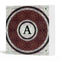 Textured Grunge Disc Single Letter Monogram binders