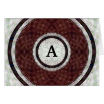 Textured Grunge Disc Single Letter Monogram cards