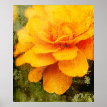 Textured Marigold Print