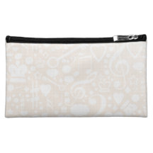 Textured Music Cosmetic Bags
