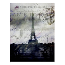 Textured Paris in Lavender Post Card