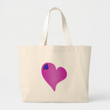 Textured Pink Heart Tote Bags