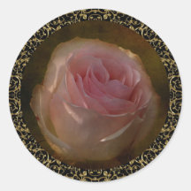 Textured Pink Rose Sticker
