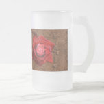 textured red and pink rose, rose coffee mugs