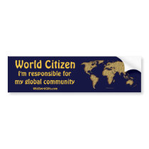 Textured WORLD MAP Bumper Sticker