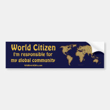Textured WORLD MAP Bumper Sticker