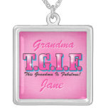 TGIF Fabulous Grandma Personalized Necklace
