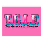 TGIF Fabulous Grandma Postcard