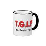 TGIF, Thank God I'm Forgiven christian gift item Coffee Mugs