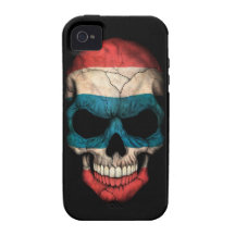 Thai Flag Skull on Black Case-Mate iPhone 4 Case