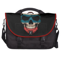 Thai Flag Skull on Black Laptop Bags