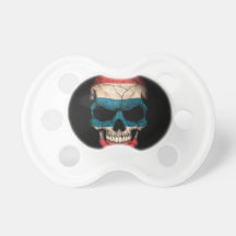 Thai Flag Skull on Black Pacifier