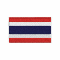 Thailand flag embroidered men's long sleeve shirt