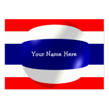 Thailand Flag With Bubble Business Card