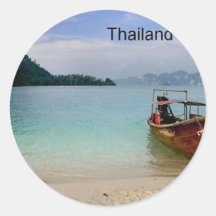 Thailand Krabi beach (new) (St.K) Round Stickers