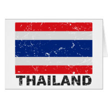 Thailand Vintage Flag Card