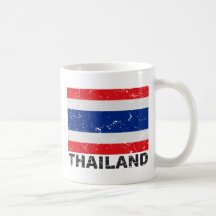 Thailand Vintage Flag Coffee Mug