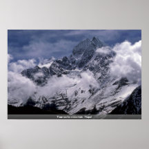 Thamserku mountain, Nepal Poster