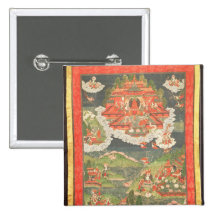 Thangka of the Paradise of Amitabha Pinback Button