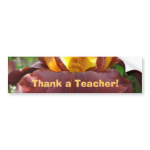 Thank a Teacher! bumper sticker Iris Flower