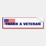 Thank a Veteran American Flag Bumper Sticker