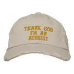 THANK GOD I'M AN ATHEIST EMBROIDERED BASEBALL CAPS