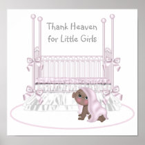 Thank Heaven For Little Girls Ethnic Nursery Art Print
