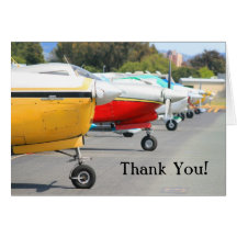 Thank You Airplanes greeting card