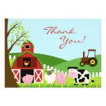 Thank You Animals Flat Card Personalized Invitation