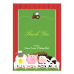 Thank You Animals Flat Card Personalized Invitation