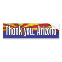 Thank you Arizona - Support Arizona Bumper Sticker