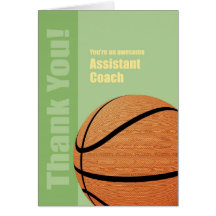 Thank You Assistant Basketball Coach Greeting card