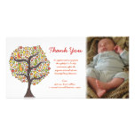 Thank You Autumn Bird Tree New Baby Gift Photocard photo cards