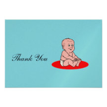 Thank You Baby Blue Card Announcement
