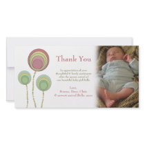 Thank You Baby Boy or Girl Photo Card Template