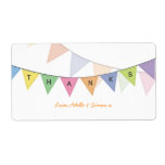 Thank You Baby Circus Rainbow Banner Label labels