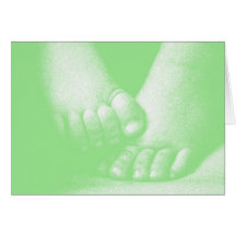 Thank You Baby Shower - Green Greeting Cards