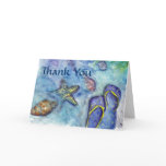 Thank You - Beach and Sea theme Greeting Cards