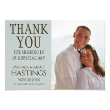 Thank You Beach Destination Wedding Personalized Invitations