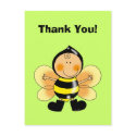 Thank You! (bee costume) postcards