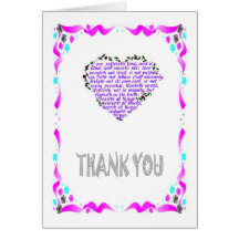 Thank you - Bible verse, lilac heart Card