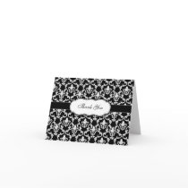 Thank You Black Damask Card