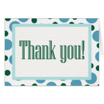 Thank You Blue and Teal Dots cards