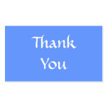 Thank You. Blue and White. Business Cards