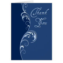 Thank You ~ Blue Greeting Card