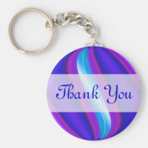 Thank You blue purple Keychains